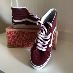 Maroon Skate Hi Vans